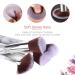 16PC Makeup Brush Set with Beauty Blenders & Cleaner - Premium Synthetic Marble Finish - Buy Online on GoSupps.com