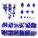 YOKE FELLOW Nail Art Rhinestones - Multi-Shaped Glass Crystals for DIY Makeup and Crafts (Blue/Green/Red) - Buy Online on GoSupps.com