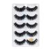 Wrong eyelashes 5 pairs long thick 3D imitated water mane eyelashes black long pure handmade with invisible band reusable for the cosplayn black