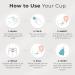 EcoBlossom Reusable Menstrual Cup Set - The Most Reliable Medical Grade Silicone Period Cups - Comfortably use for 12 Hours (2 Large Cups) Large (Pack of 2) - Buy Online on GoSupps.com