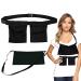 Mastectomy Drainage Pouch with Shower Bag Adjustable Comfort Drain Holder Waist Belt for Post-Operative Breast Surgery Drains Management Recovery (Black)