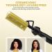 DAN Mini Electric Hot Comb for Wigs & Afro Hair - Anti-Scald Straightening Comb | Ceramic Dual Voltage Hot Comb Hair Straightener in Gold - Buy Online on GoSupps.com