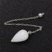 Bednl water drop pendulum natural stone for wishing rod spiritual fortune telling wicca crystal pointed pendulum reiki-decorations Weishenyin (color: white crystal)