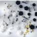 3D Flower Nail Charms 200 Pcs White Black Clear Acrylic Camellia Nail Art Charms Rose Butterfly Nail Rhinestones Gems Jewelry with Mini Caviar Beads Pearls (White+Black+Clear)