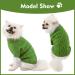 Shop Knitted Pet Sweaters for Small Dogs | Winter Turtleneck Sweaters for Chihuahua Bulldog Dachshund Pug & Yorkie - Warm & Cozy Green Mantle - Buy Online on GoSupps.com