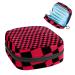 GIAPB Period Bag Sanitary Napkin Storage Bag Period Pouch Travel Makeup Bag Red Squares Black Plaid Color3329