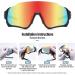 DUCO Polarized Kids Baseball Sunglasses with 3 Lenses - Black Frame, Orange Colorful Lens - Buy Online on GoSupps.com