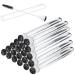 Disposable Mascara Brushes Tubes Set 20 Pieces Empty Tubes with 20 Pieces Eyelash Brushes for Eyelash Extension Lash Mascara Wand Diamond Black