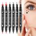 XIAYANG Liquid Eye Liner Stamp Pen Set | Black Eye Liner Pencil Double-Headed Eye Liner Pen Waterproof Liquid Liner Eye Makeup Stencil Smudge Proof Eyeliners