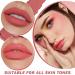 2PCS Matte Nude Lipstick - Long-Lasting Waterproof Velvet Gloss | Natural Moisturizing Labiales for Women & Girls - Honey Peach #01 - Buy Online on GoSupps.com