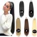 32inch Long Braid Ponytail Extension with Elastic Tie Sleek Straight Braids Ponytail Natural Soft Synthetic Hairpiece for Women Girls (#1B 32INCH/80CM) 32INCH/80CM #1B - Buy Online on GoSupps.com