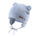 XIAOHAWANG Baby Earflap Beanie Hat Soft Baby Boy Knit Beanies Cute Bear Infant Toddler Girl Hats Autumn Winter 18-3 Years Sky Blue