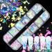 12 Colors Holographic Nail Art Glitter Sequins - Irregular Mermaid Nail Sequins for Face, Hand, Body - Colorful Fluorescent Glass Paper Nail Decoration - DIY A4 - Buy Online on GoSupps.com