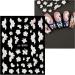 JMEOWIO 6 Sheets 3D Flower Butterfly Nail Art Stickers - Self-Adhesive 5D White Floral Decals for Spring Nail Design - International Shipping Available - Buy Online on GoSupps.com