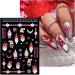 JMEOWIO 10 Sheets Christmas Pink Nail Art Stickers Decals Self-Adhesive Snowflake Winter Holiday Cute Nail Supplies Nail Art Design Decoration Accessories - Buy Online on GoSupps.com