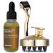 Premium Hair Growth Oil + Scalp Derma Roller & Massager - with Rosemary Oil Castor Peppermint Ginger Root Tea Tree & Lavander Oil - Hair Growth & Thickening & Loss Prevention - UK Based Brand 30ml Hair Oil + Derma + Massager