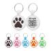 Whoseid QR code Cat brand modifiable pet online profile several emergency contacts scanning QR code immediate location e-mail notification collar accessories (medium to large medium to large BREEDS-1.25 "White/Opulent garden