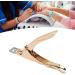 Acrylic False Nail Clippers Nail Tip Cutter U Shape DIY Trimming Stainless Steel Portable Nail Tip Groomer for Salon Home (Gold Stand and White Flip) - Buy Online on GoSupps.com