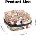 Stylish Menstruation Pad Bag with Zipper - Cute Cat & Flower Design for Women & Girls - Perfect for Tampons & Napkins - Buy Online on GoSupps.com