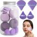 14 Makeup Sponge Set - Beauty Sponges Blender with 7 Powder Puff and 7 Make up Sponges for Liquid Foundation Powder Concealer Cream Purple - Buy Online on GoSupps.com