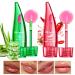 Aloe Vera Chili Lip Oil - Natural Color Changing Lip Plumping Gloss - Long Lasting - Moisturizing - Non-Sticky - For Lip Care - Prevents Dry Lips and