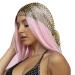 Mesh Rhinestone Beads Headband Hollow Sparkling Headdress Fishnet Elastic Headpiece Nightclub Crystal Headwrap Exotic Head Wrap Net Hair Accessories for Women Gold