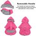 Pethiy Premium Dogs Raincoat | Waterproof Dog Jacket with Zipper & Reflective Buttons | Pink Rainy Hoodies for Dogs - Buy Online on GoSupps.com