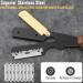 Premium Stainless Steel Barber Straight Razor & 100 Single Edge Blades - Professional Men s Shaving Tool for Home & Salon Grooming (NO.112 - Buy Online on GoSupps.com