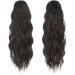 FESHFEN Dark Brown Drawstring Ponytail Extension 18 inch | Curly Wavy Synthetic Hair Piece for Women - Buy Online on GoSupps.com