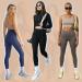 Actinput High Waist Leggings for Women - Opaque Black Sports Yoga Pants | Long Elastic Running & Training Trousers (L-XL) - Buy Online on GoSupps.com