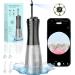 Water Flosser with Camera for Teeth VITCOCO Visual Water Dental Flosser Waterpik with 3-Nozzle Rechargeable Water Pick with 12-Gear and IPX7 Waterproof for Android and iOS(Black)