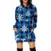 Christmas dress for women costume cartoon pulli dress long arm sweatshirts dress hoodie print Christmas happy blouse dresses Christmas dresses jumper narrow rock blue s