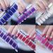 Glitter Gradient Nail Stickers - 14 Sheets Full Wraps Polish Decal Strips for Women - Buy Online on GoSupps.com