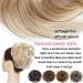 Tousled Updo Ponytail Hairpiece | Synthetic Messy Bun Extension for Women - Brown Mix Gold Blonde - Buy Online on GoSupps.com