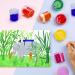 Set of 100 Mini Plastic Paint Cups with Lids - 0.85 Oz Clear Paint Storage Jars for Kids Art Crafts - Buy Online on GoSupps.com