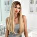 Testar 26 Inch Ombre Blonde Wig - Long Straight Synthetic Heat-Resistant Hair for Women & Girls | Perfect for Daily Cosplay - Buy Online on GoSupps.com