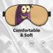 Cartoon Eggplant Soft Sleeping Mask Women Breathable Eye Band Perfect for Travel and Relaxation - Buy Online on GoSupps.com