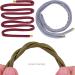 3Pcs Leather Hair Ties Ponytail Holders - Red Brown Grey | French Hairstyle Wraps - Buy Online on GoSupps.com
