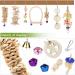 Vegena 8 Set Bird Toys - Colorful Wooden Ladders & Accessories for Budgies Parrots and Cockatoos - Ideal Bird Cage Playtime - Buy Online on GoSupps.com
