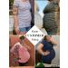 Love2Mi Maternity Shirt 3-Piece Set - Short Sleeve Casual Maternity Tops (S, Black/Gray/Dark Pink) - Buy Online on GoSupps.com