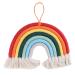 ABOOFAN 1pc Rainbow Rope Pendants Rainbow Tapestry Wall Hangings Office Decore Bohemia Cotton Rope Color 1 28X27CM