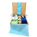 Christmas Blue Coffee Gift Box with Biscuits and Bamboo Socks by Inside the Box Gifts (Blue Snowflake)