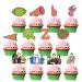 24 Pcs Decorations for Zombiee Cupcake Topper theme Toppers Birthday Party Supplies