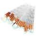 20 pcs Eye Makeup Brushes Set Powder Eye Shadow Eyeliner Eyebrow Concealer Blending Brushes Diamond Handle & Soft Hair (transparent glitter)