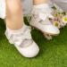CENCIRILY Baby Girl Mary Jane Shoes | Anti-Slip Soft Sole Princess Flats for 6-12 Months | White Wedding Dress Shoes - Buy Online on GoSupps.com