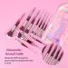Professional Crystal Handle Makeup Brush Kit | 10-Piece Premium Synthetic Brush Set for Foundation Blush & Concealer | Transparent Shiny Cosmetic Brushes - Buy Online on GoSupps.com