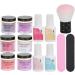 Nail Dipping Powder Set - Nail Kit Starter Nail Art Powder Professional Top Base Coat Gel Dust Brush 6 Color Manicure Tool Set for Nail Artist Salon Home Use (K1213) - Buy Online on GoSupps.com