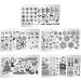 Uonlytech Christmas Nail Art Stamp Plates - 5pcs DIY Stencils for Perfect Manicure | Festive Nail Polish Stickers for Women - Buy Online on GoSupps.com