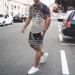BEUU Mens 2PCS Sports Set | 2022 Summer Outfits | 3D Lion Print T-Shirt & Casual Shorts | Athletic Tracksuit in Blue, Black, White, Green | Chambray Shirt | Zipper Classic Design - Buy Online on GoSupps.com