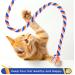 Simarro Interactive Cat Stick Toys - 3PC Colorful Bite-Proof Rope Wands for Kitten Training & Exercise | Teasing & Playful Fun - Buy Online on GoSupps.com